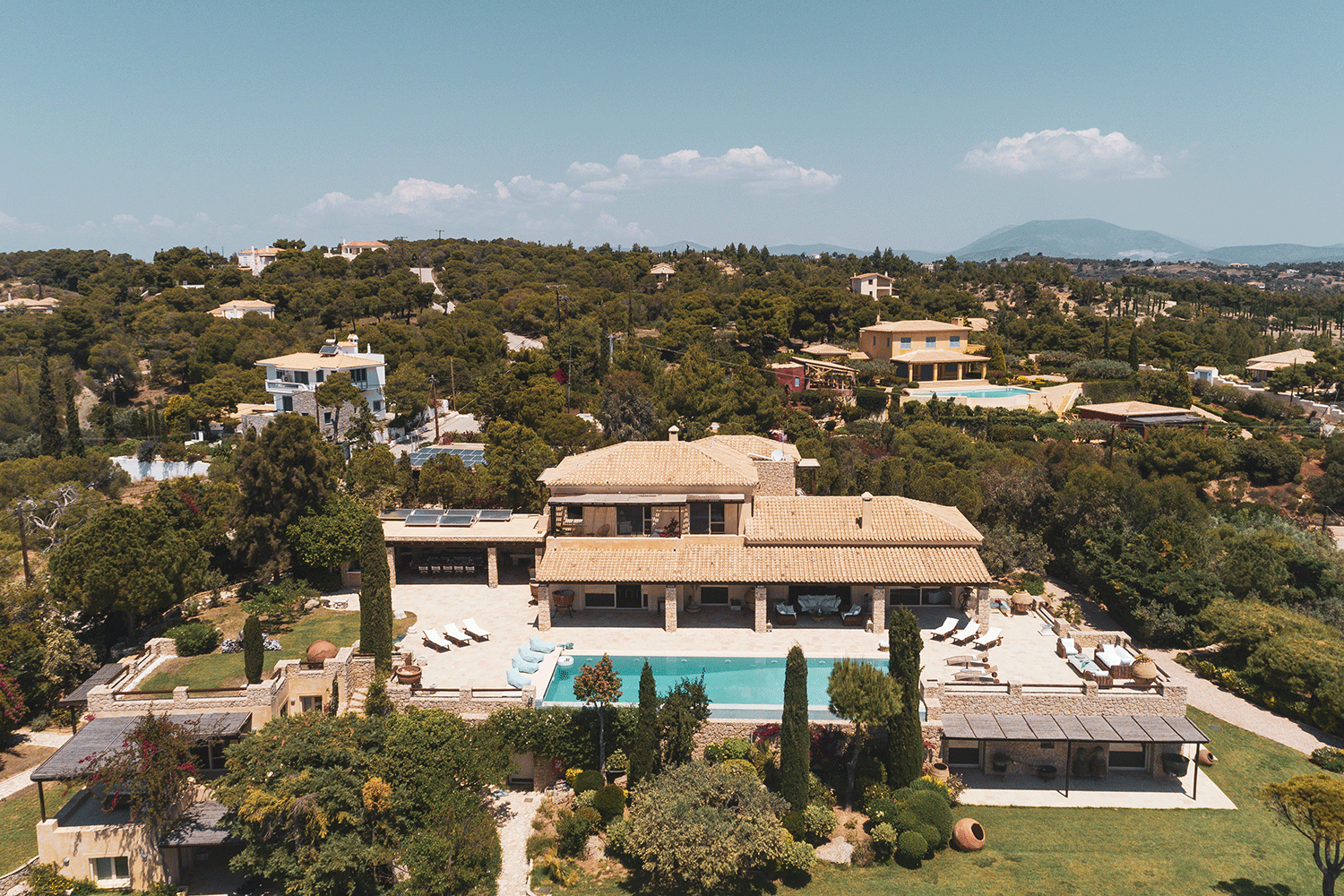Blue Diamond with private pool and stunning sea view, is a luxurious rental villa in Porto Heli, available on Azero Homes.