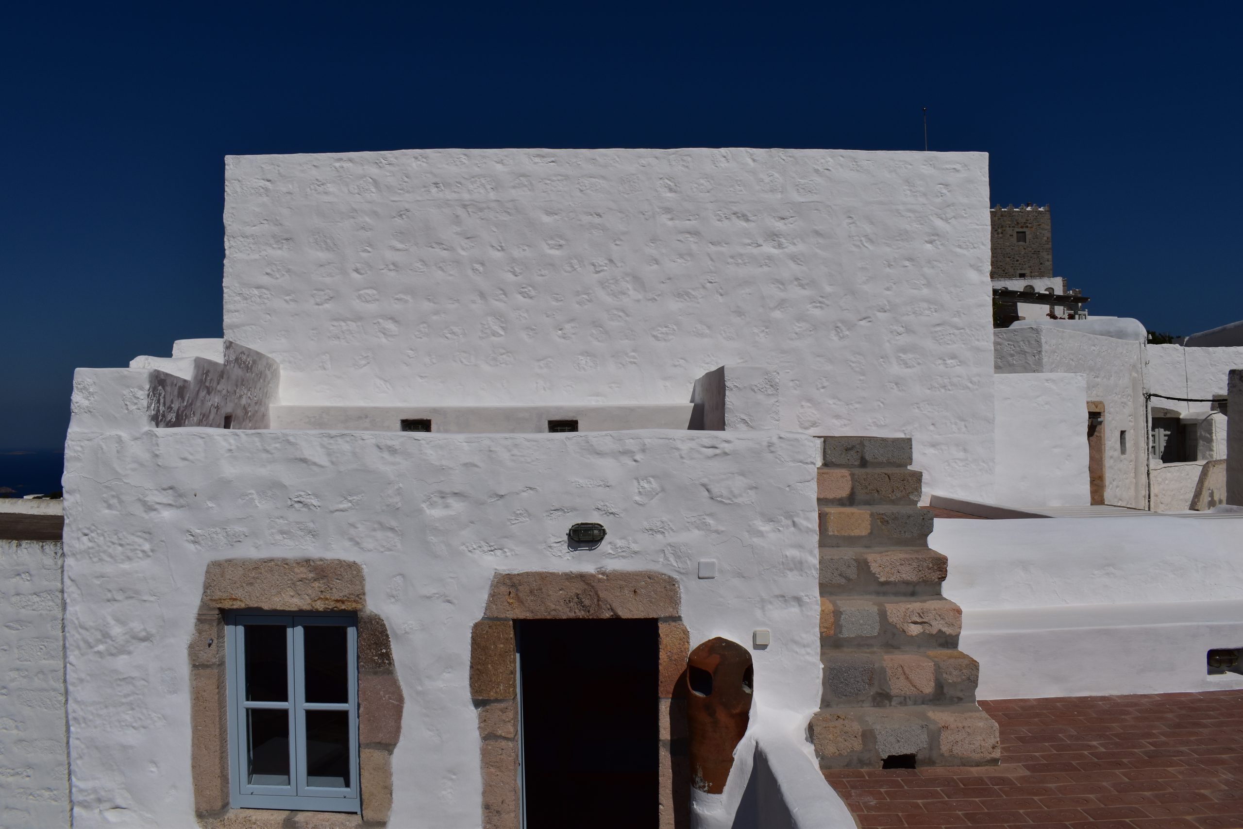 Boutique 19th-century house is a beautiful luxury rental located on top of Chora, Patmos, available on Azero Homes.