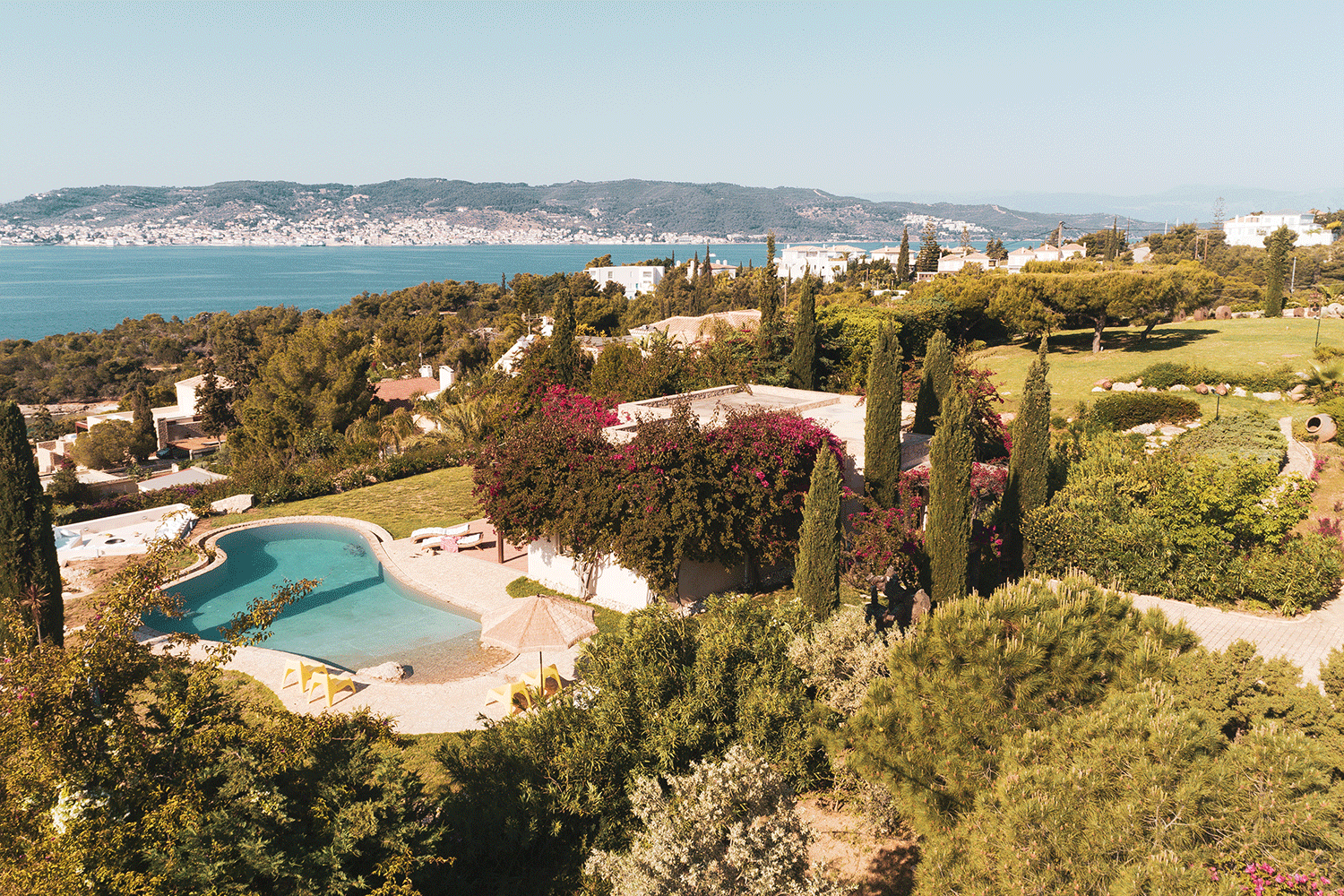 Villa White Sand with private pool, is a beautiful luxury rental in Porto Heli, available on Azero Homes.